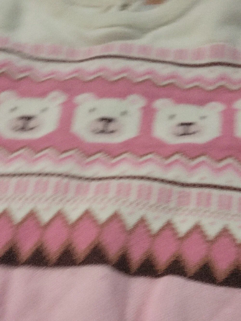 Gymboree Cream, Pink & Brown Bear Fair Isle Sweater